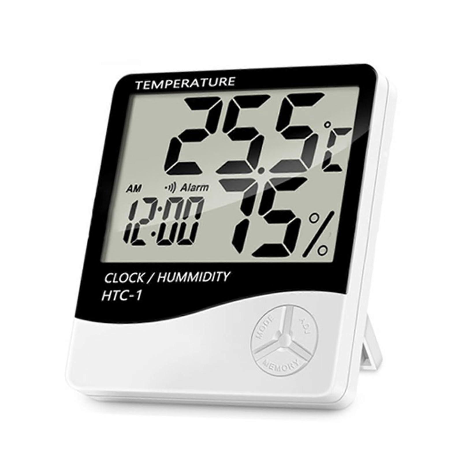 Weather Station with Clear LCD Display, Accurate Indoor Outdoor Digital Thermometer Hygrometer Clock
