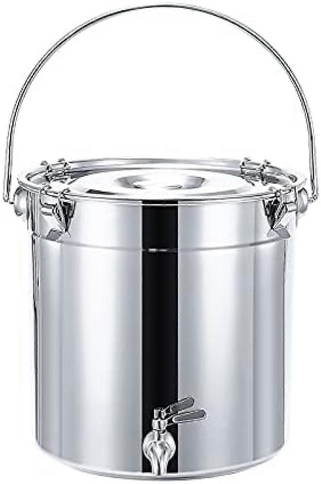 12L Stainless Steel Stock Pot with Lid, Stackable RustResistant Soup Bucket for Water Milk Tea