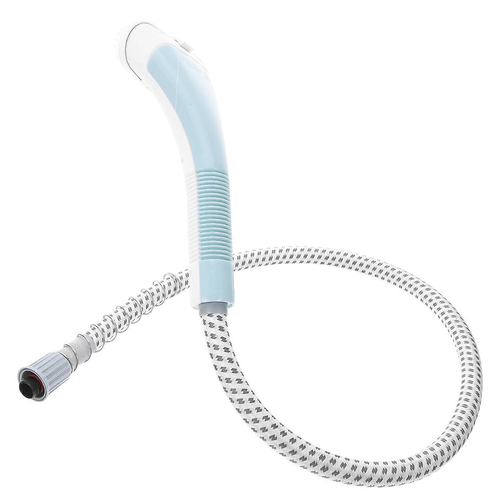 Garment Steamer Pipe with Innovative Clip Design and Integrated Brush Attachment for Travel and Home Use Green