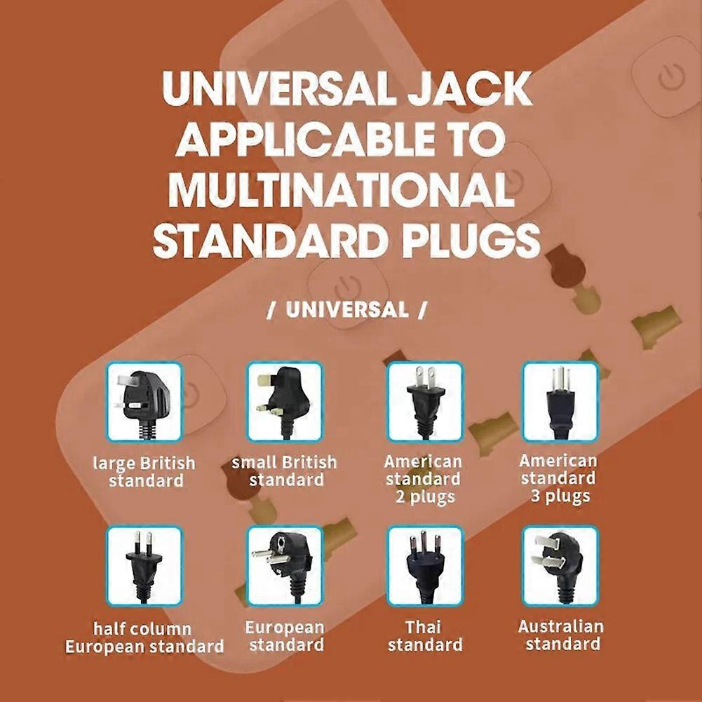 Multi Outlet Power Strip Wall Socket Universal Network Filter USB Charger Separate Switch Adapter with Light EU Plug