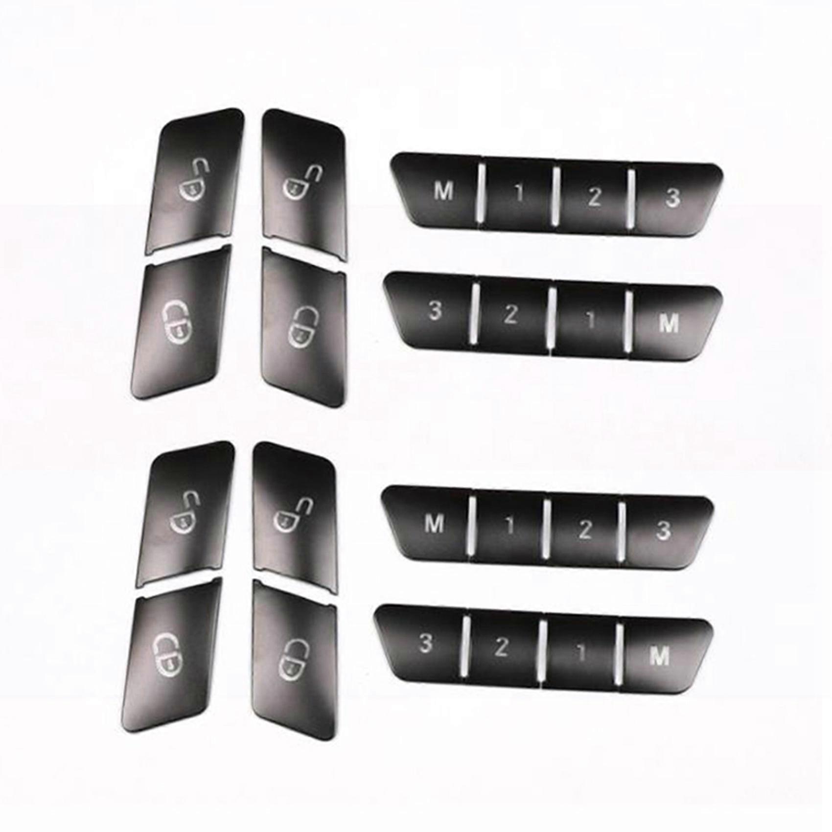24Pcs Car Door Seat Memory Lock Switch Buttons Stickers Cover Trim for Mercedes Benz A B C E Class CLA GLA GLE GL GLS ML