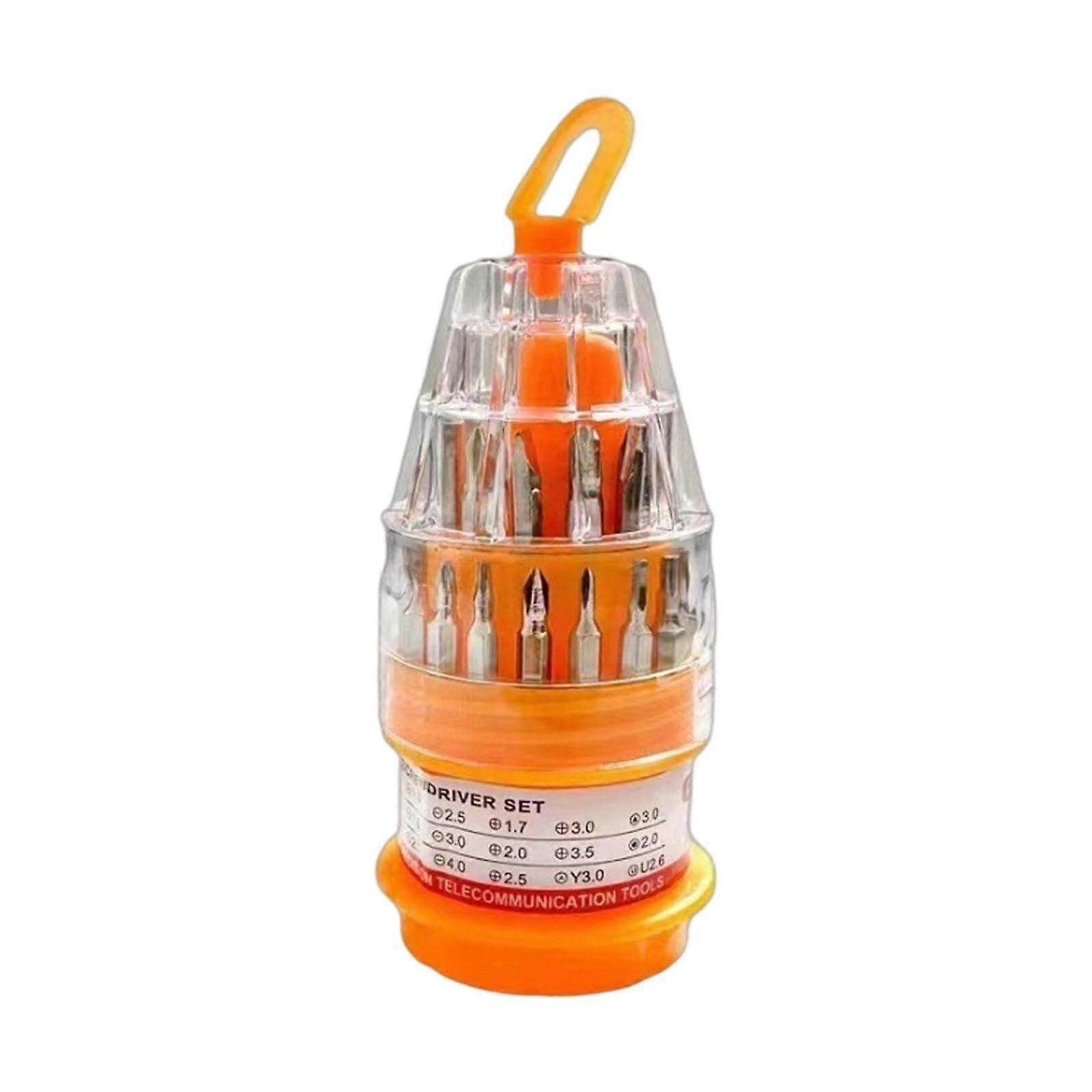 31 in 1 Precision Screwdriver Set for Electronics with Hardened Steel Bits and AntiSlip Grip