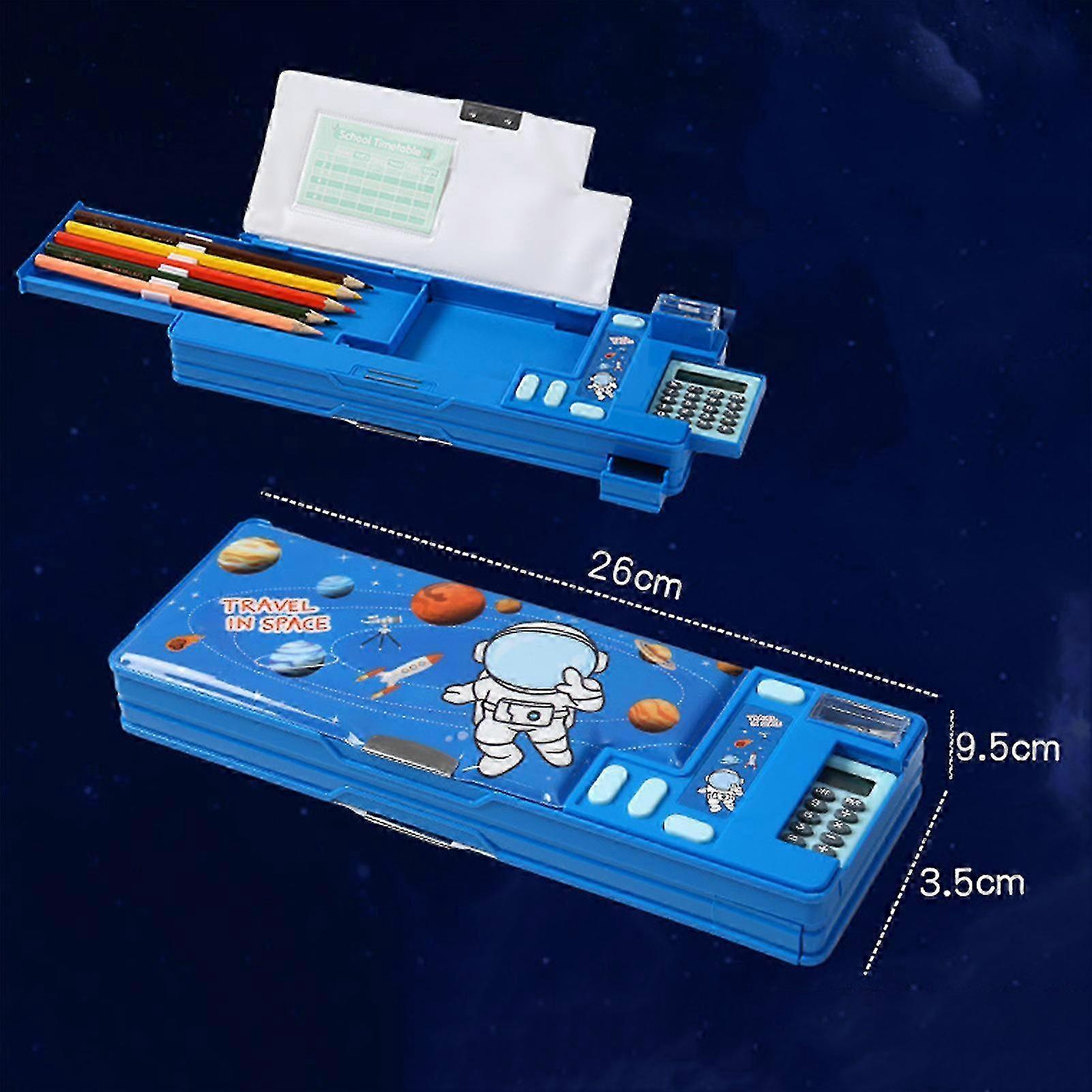 Pop Up Organizer Box for Teens Desk Multi-Compartment Stationery Case