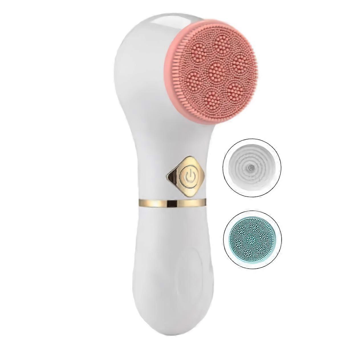 Rotating Facial Cleansing Brush with Three Interchangeable Heads-18437