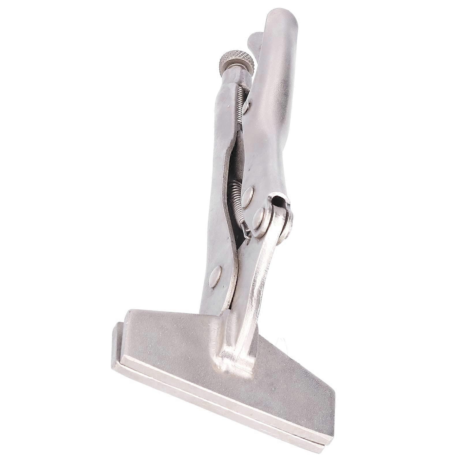 Flat Mouth Locking Pliers 10in Adjustable Sheet Metal Bending Crimping Tool with Quick Release