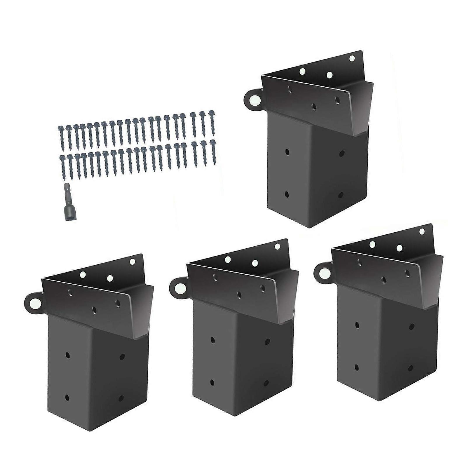 4x Robust Brackets for Simple Installation of Outdoor Platforms Such as Deer Stands Featuring Enhanced Durability Multicolor
