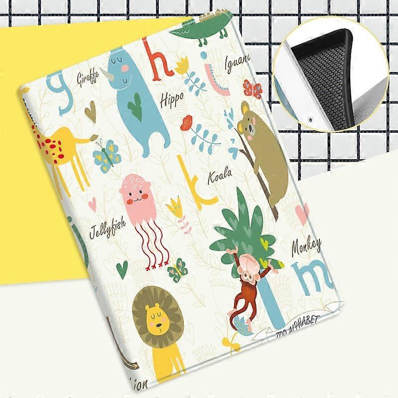 Capa elegante para iPad de 18/20/21/22 polegadas e 12,9 polegadas com estampa de animais e mini relógio.