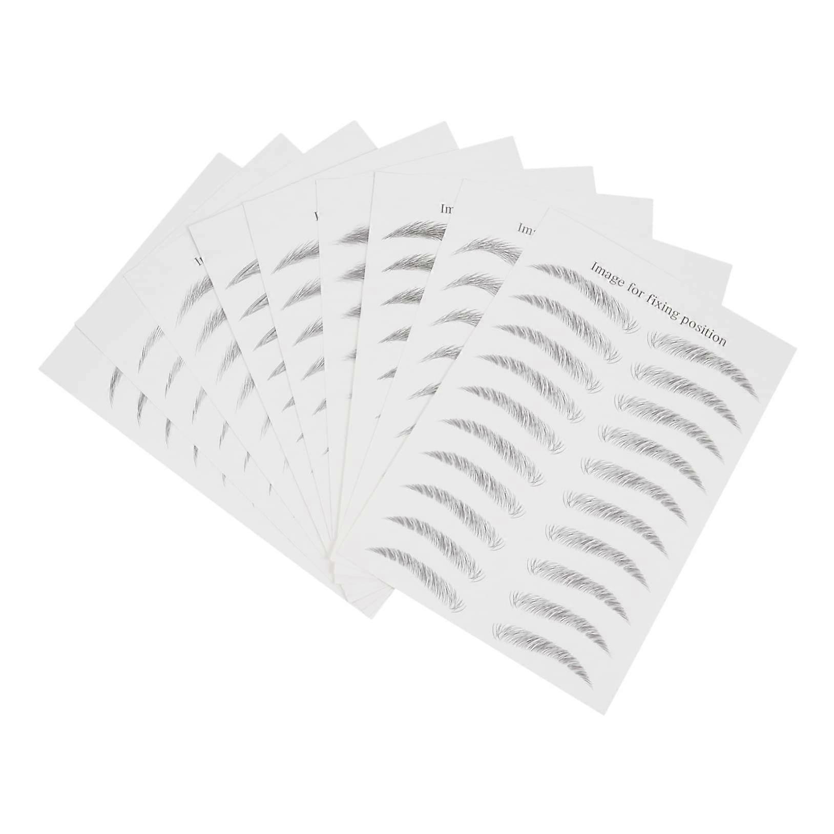 9 Sheets Temporary Eyebrow Tattoos for Sparse Brows Natural Look Black Transfer Stickers