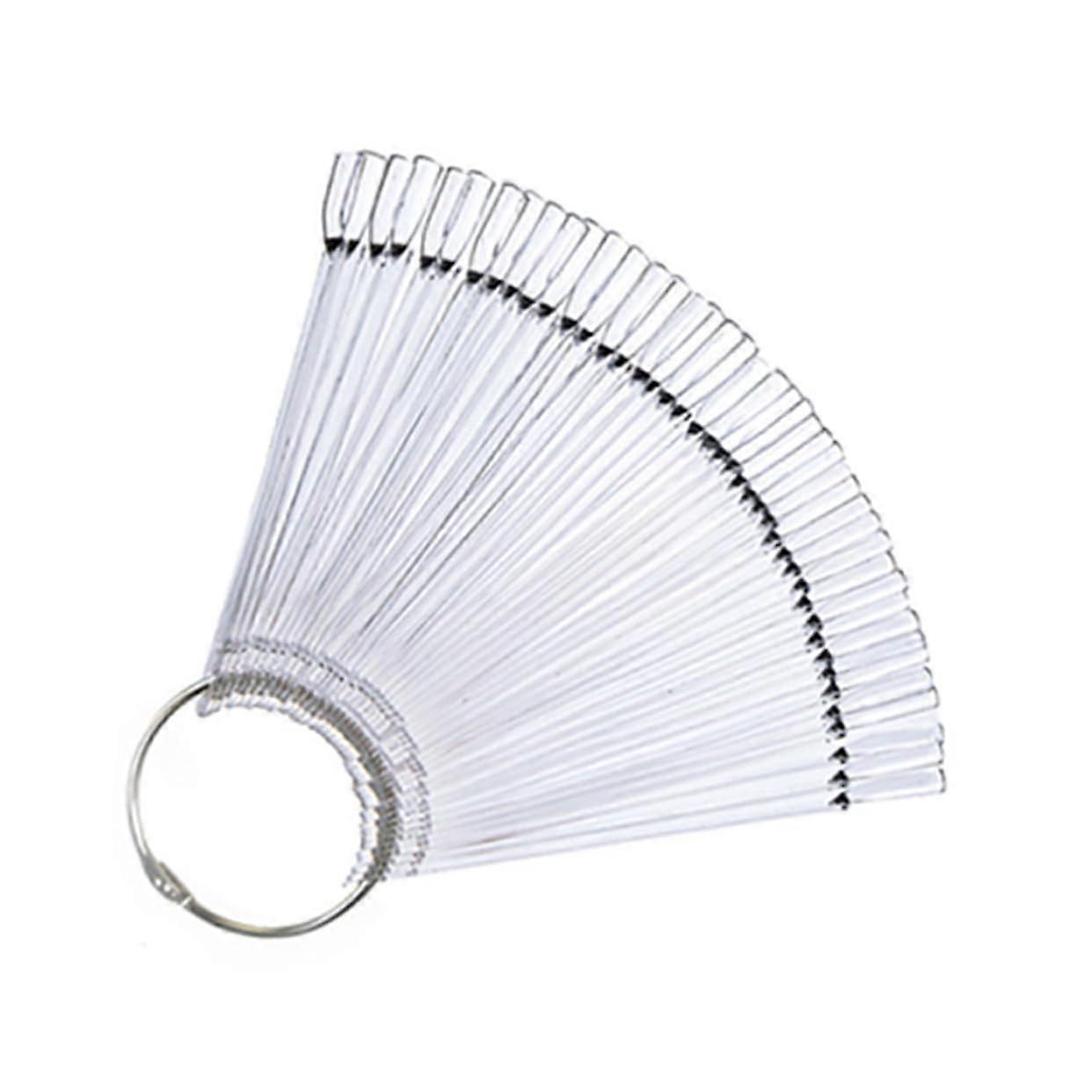 100pcs Transparent Nail Display Wheel Set with Reusable Practice Tips for Clear Color Presentation