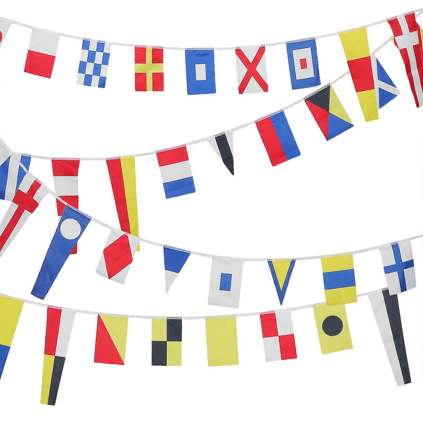 Nautical Code Flag Set 40Pcs for Boat Signal Communication and Decoration