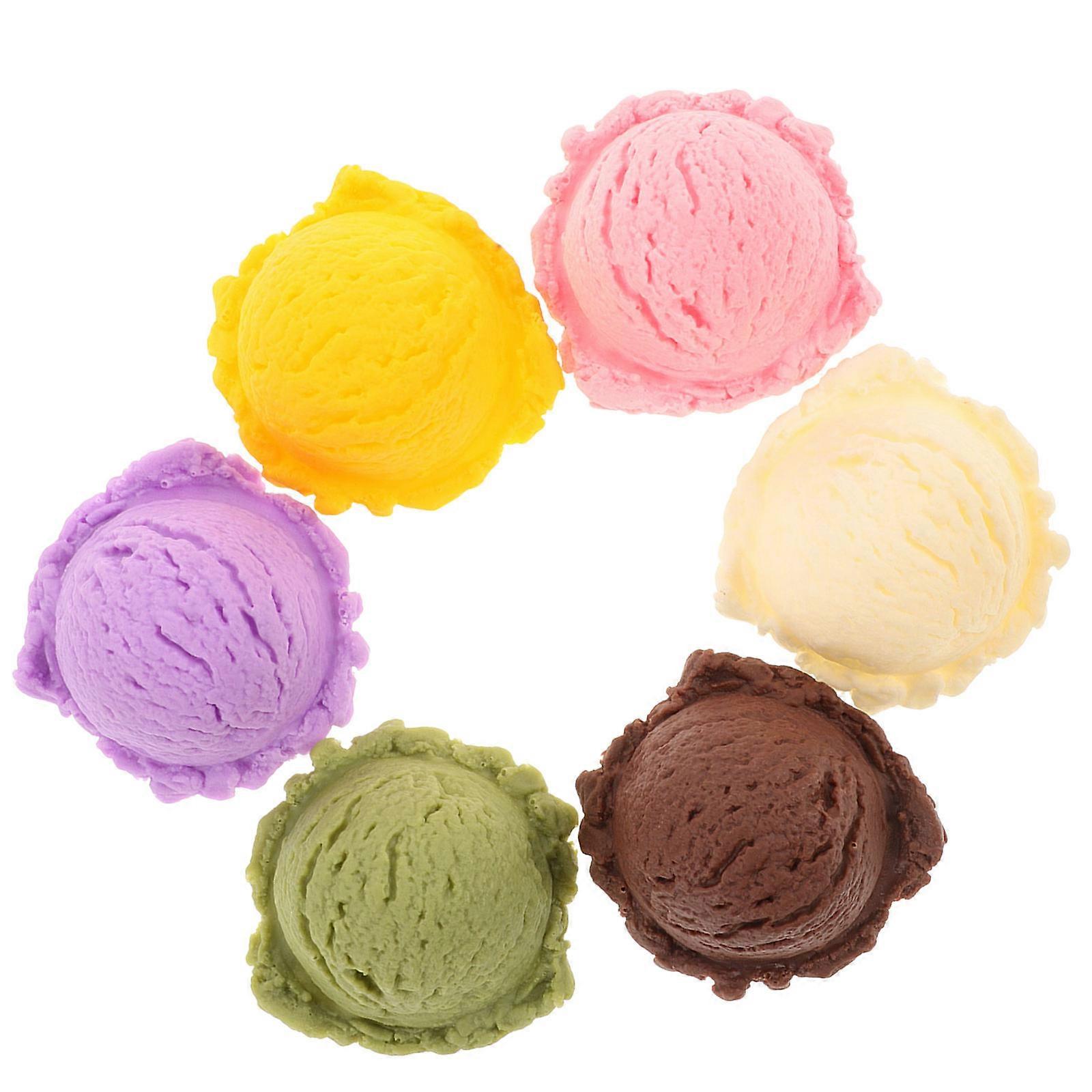 Artificial Ice Cream Balls Plastic Model for Decor Realistic Scoops