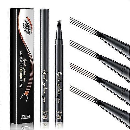 Waterproof Eyebrow Pencil Microblading Pen with 4 Point Tip for Natural LongLasting Brows 01 Light Brown