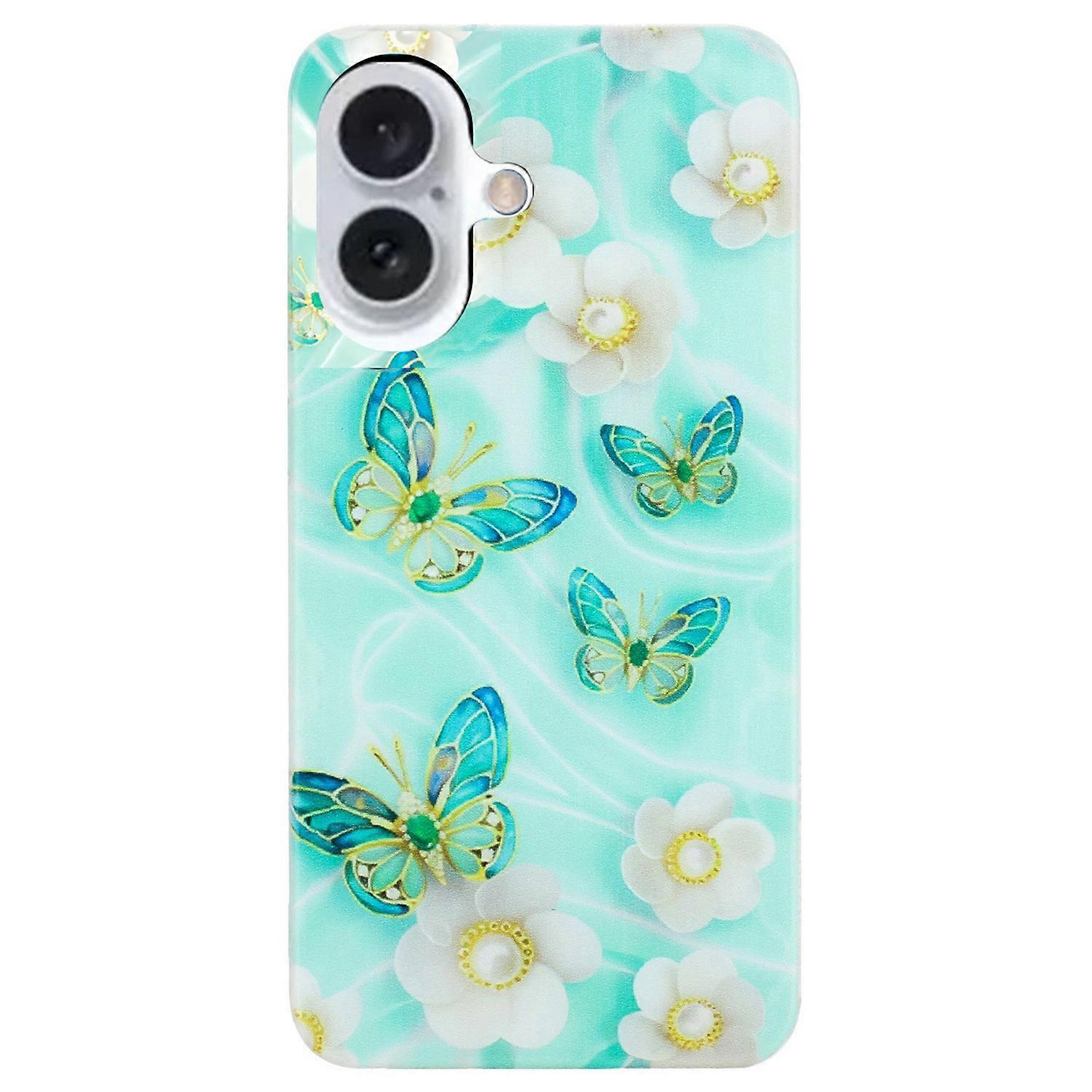 For iPhone 16 Case Pattern Printing Flexible TPU Mobile Phone Cover