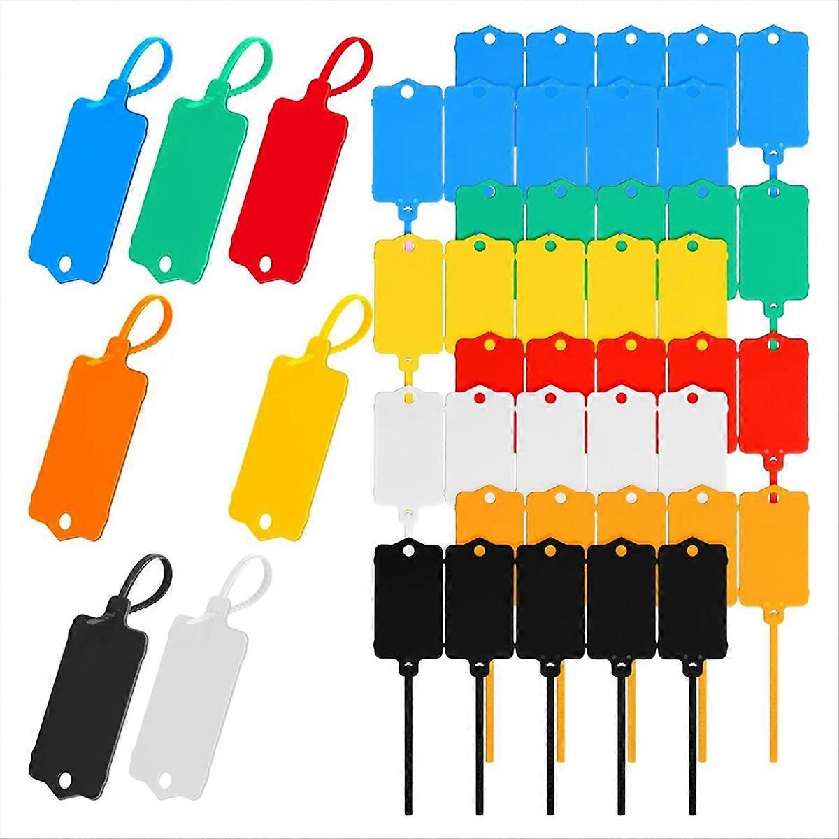 200PCS Plastic Shipping Tags, Hanging Tags with Sealing Strap