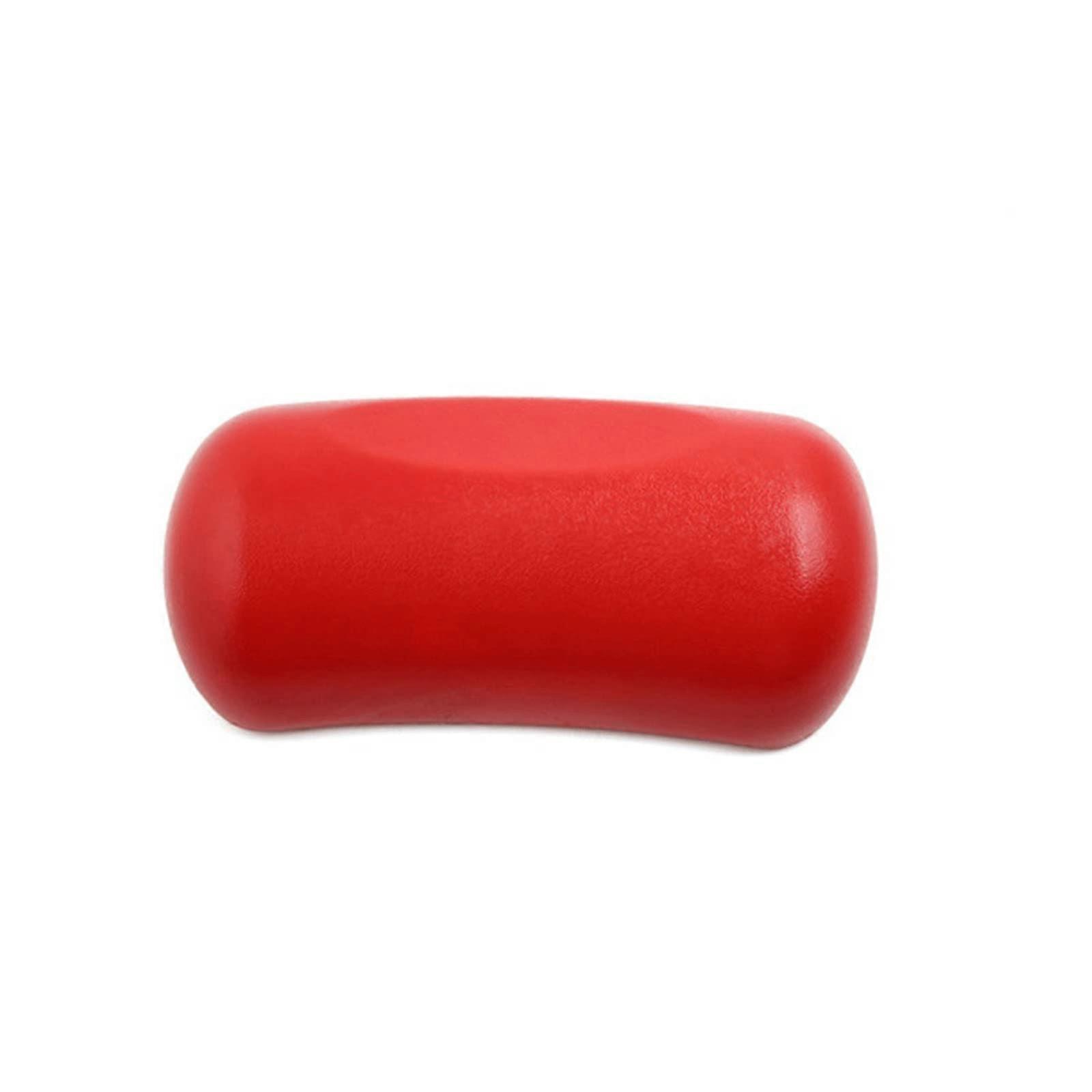 Bathtub Pillow with Comfortable Head and Neck Support, NonSlip PU Surface, Red Modern Style