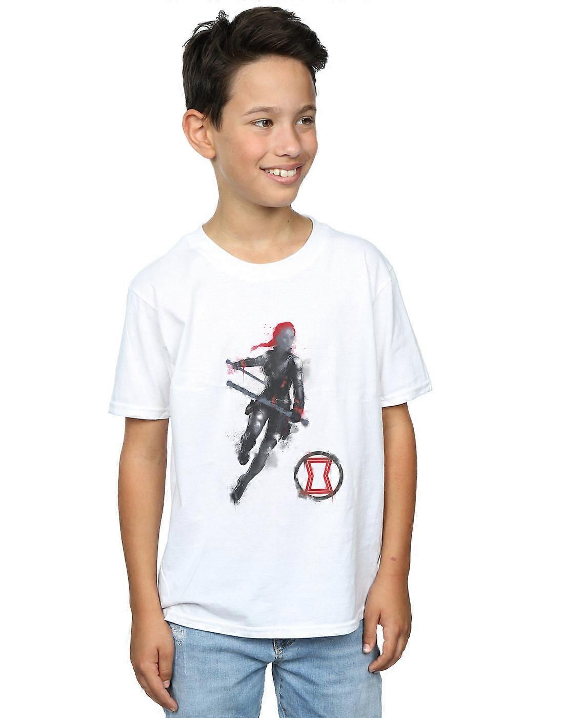 Marvel Boys Avengers Endgame Painted Black Widow T-Shirt