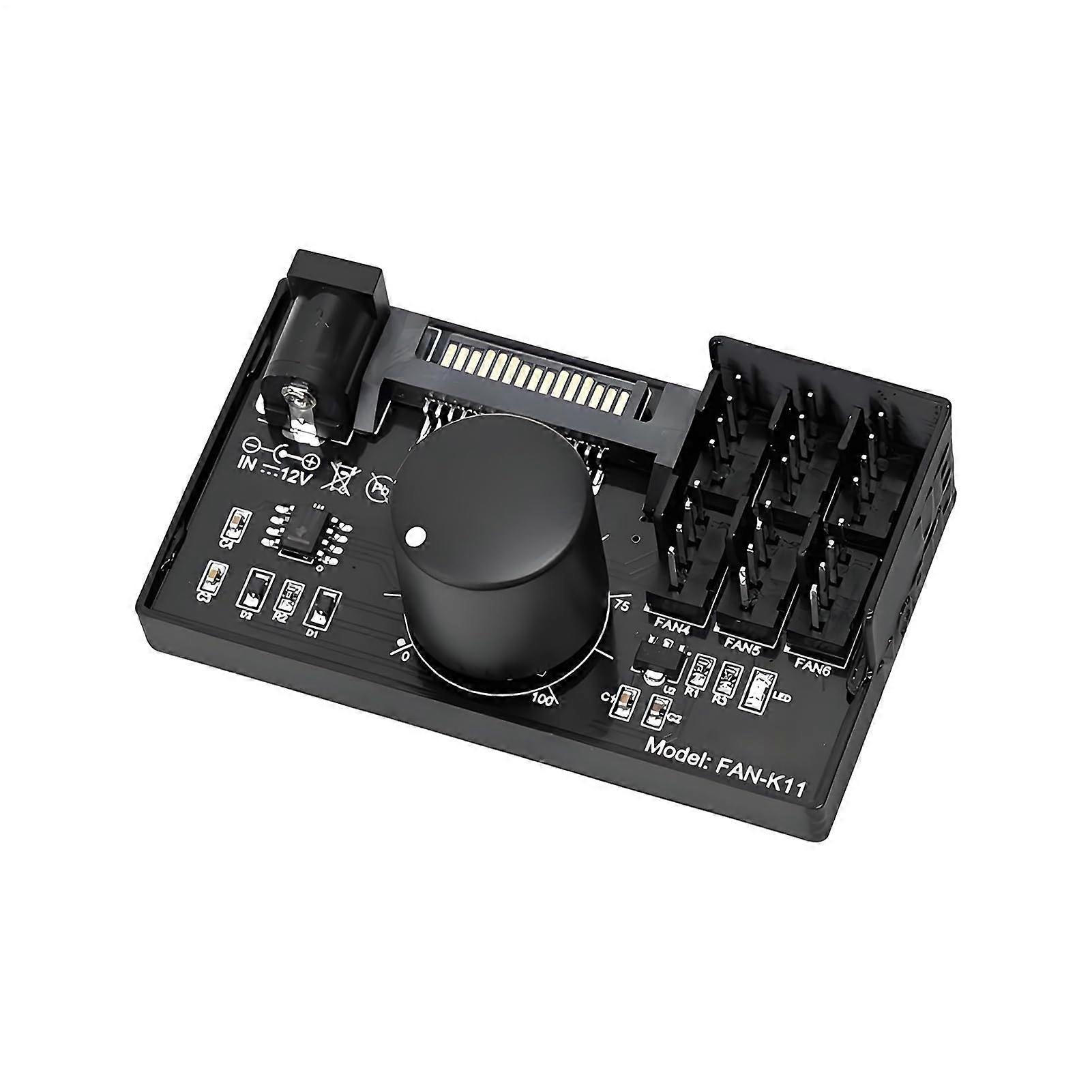 PWM Fan Controller Hub 4 Pin for PC Cooling with Smart Speed and Noise Reduction Technology
