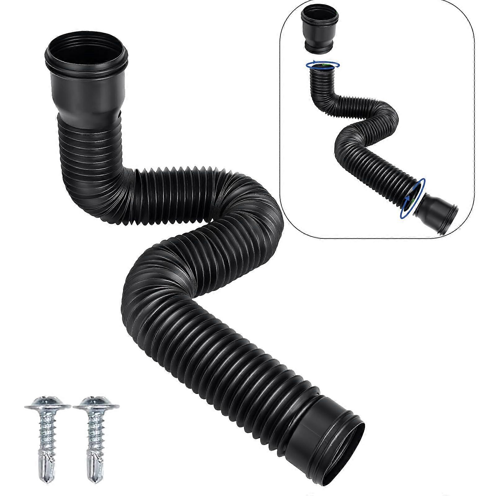 Flexible Rain Gutter Downspout Extension with Drain Extender, Extendable 18.5 to 59 in, 1 Pack