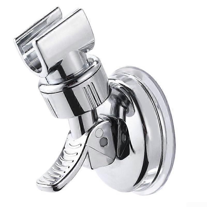 Shower Head Holder with Suction Cup, Adjustable Wall Mounted Chrome Bracket, NoDrill 5kg Capacity