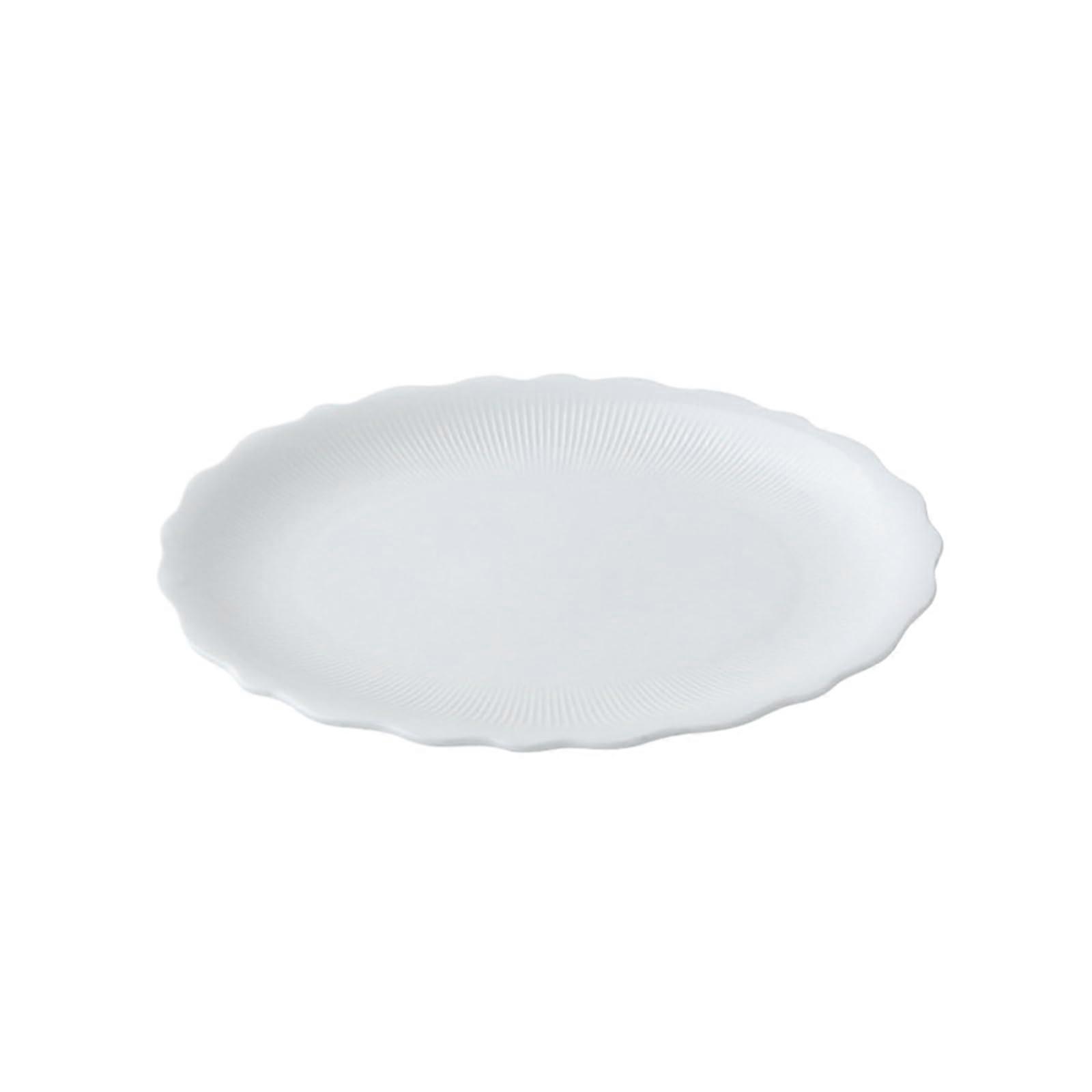 Ceramic Serving Plate Oval Dinnerware Dishwasher and Microwave Safe Heat Resistant 12.25