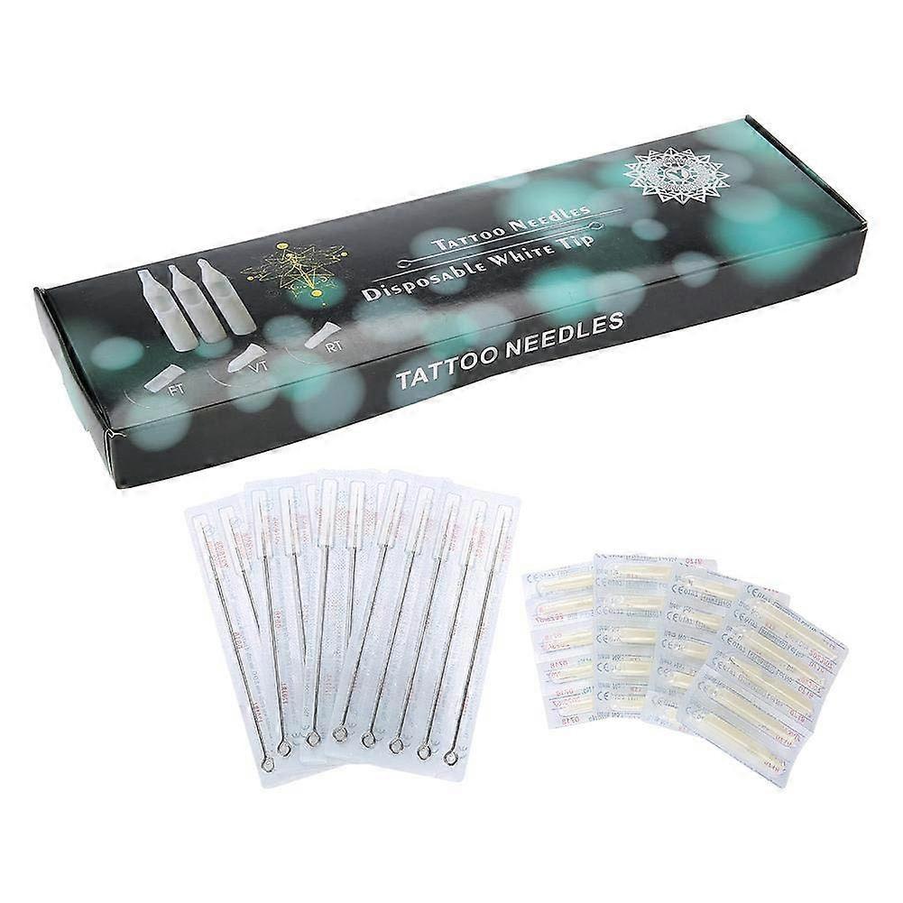 Tattoo Needles and Tips Set 20RL+20RT 304 Stainless Steel for Precise Line Work Permanent Makeup