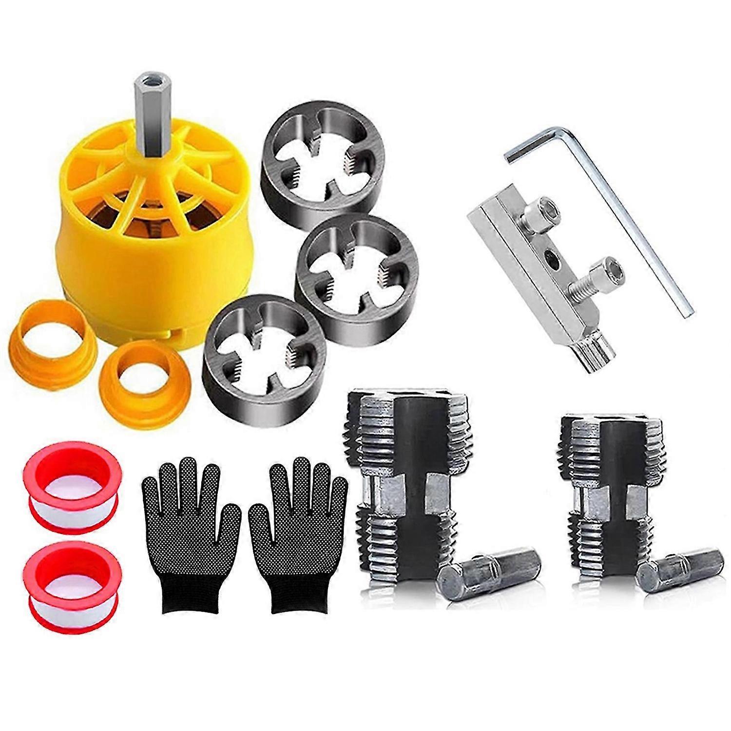 Heavy Duty Pvc Pipe Threading Tool Kit Sturdy Construction Ensures Long-Lasting Performance. for Workshop Applications