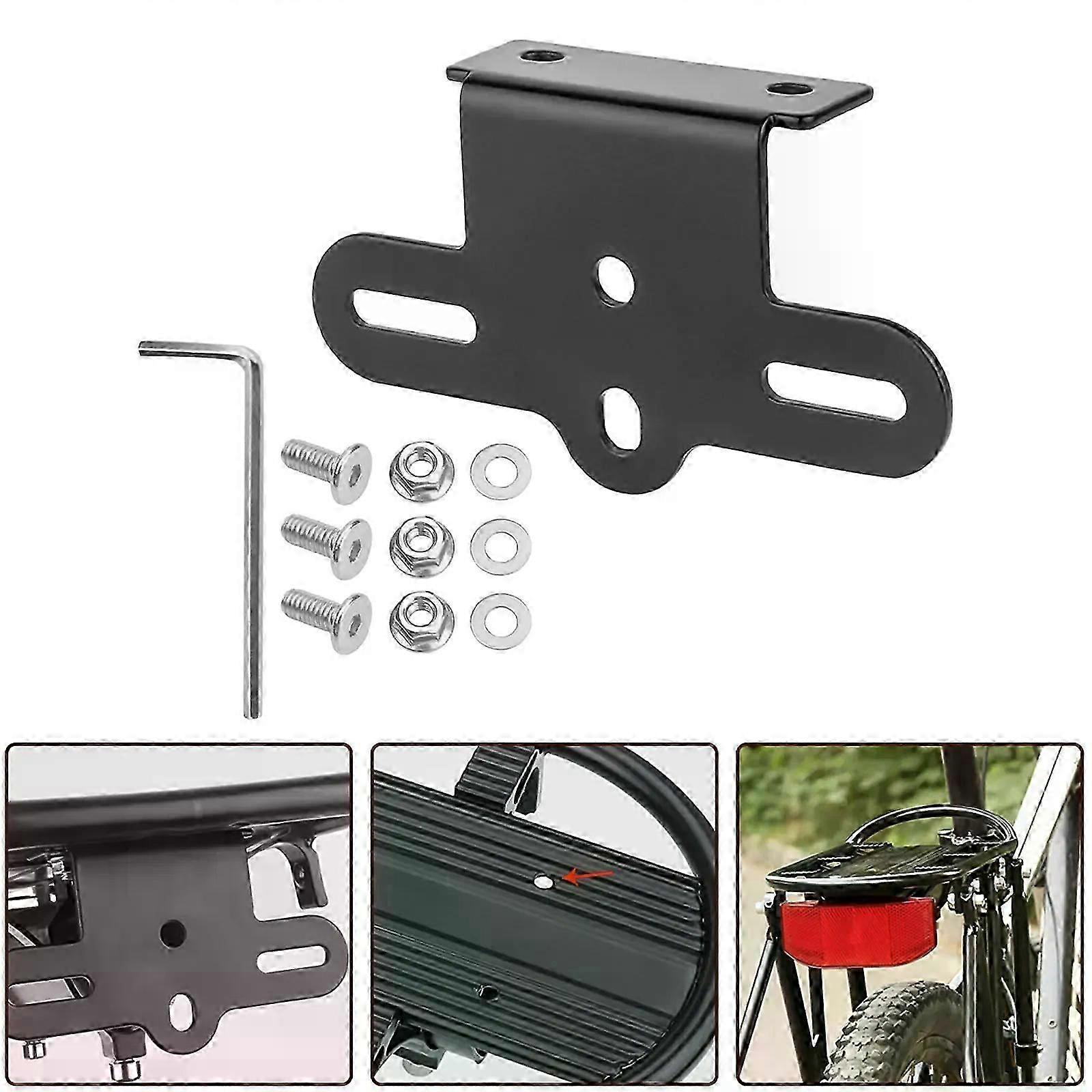 Bicycle taillight bracket luggage rack installation vertical and horizontal mounting bicycle frame reflector taillight bracket components