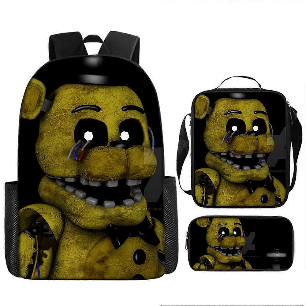 Five Nights Backpack, School Bag, Children's School Bag, Backpack, Men's Backpack, Laptop Backpack, Three-piece Backpack