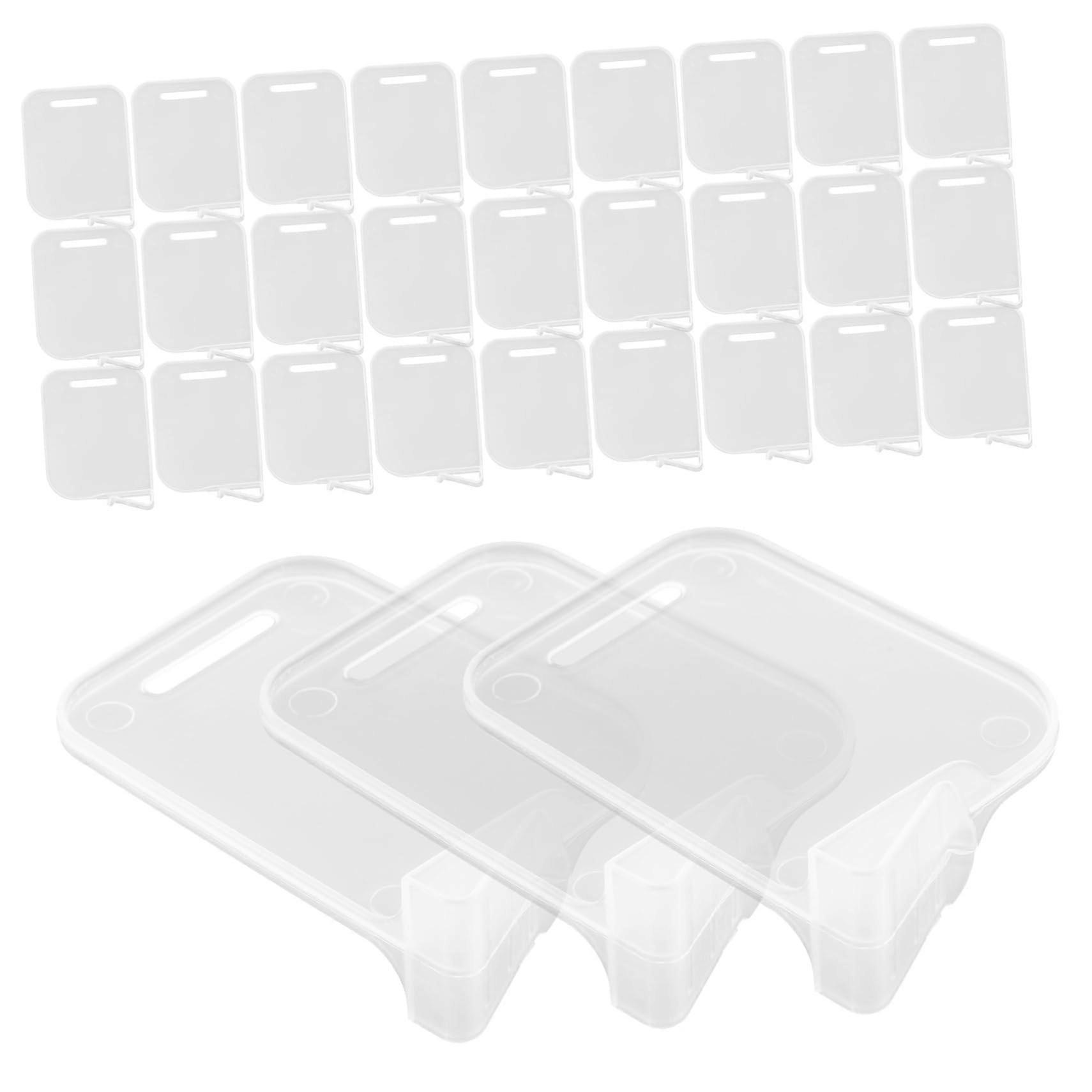 Fridge Organizer and Freezer Divider Set, Durable ClipOn Plastic Shelf Separators for Flexible Storage