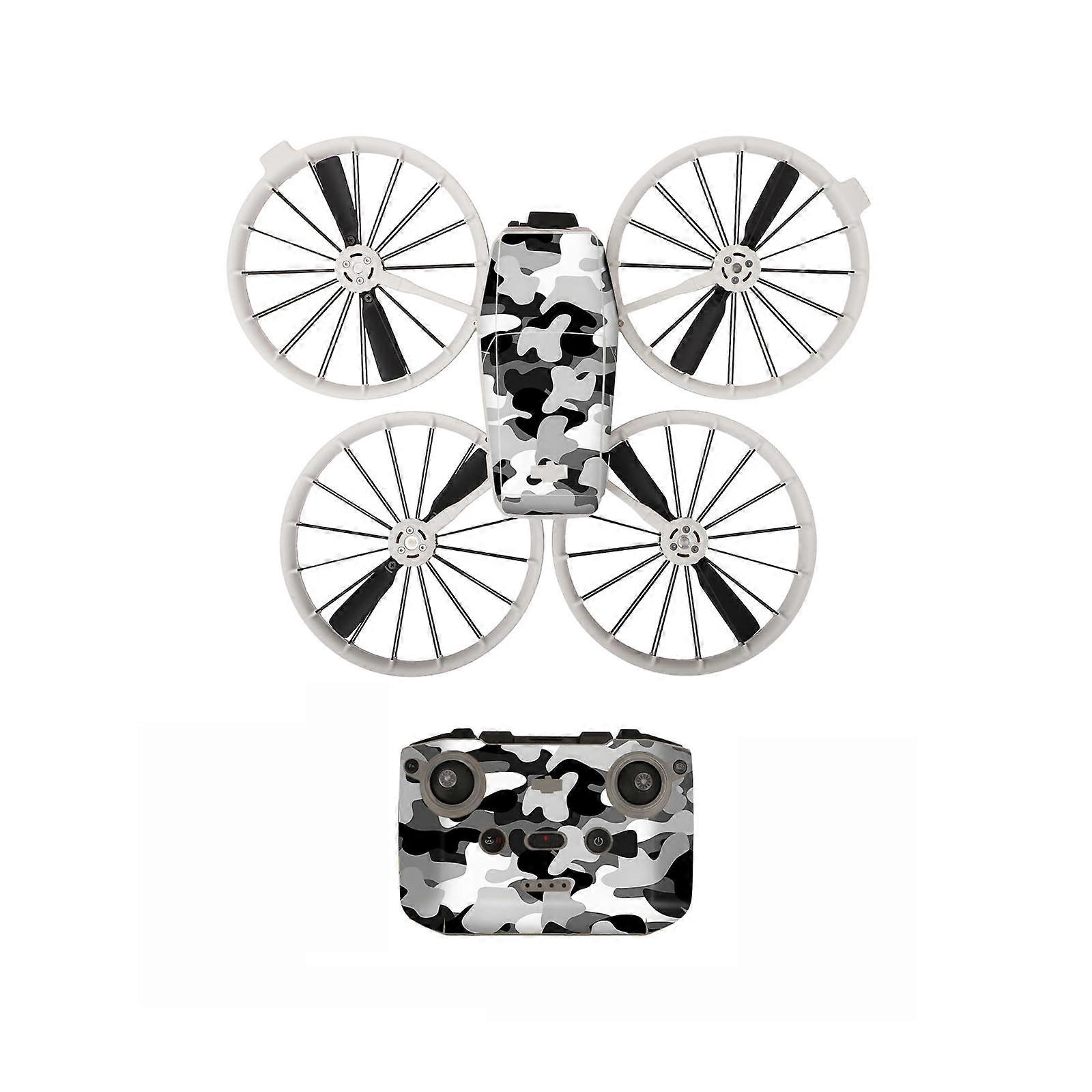 Dark Camo Skin Wrap for DJI Flip Camera Drone and RCN3 Controller, ScratchProof Full Coverage