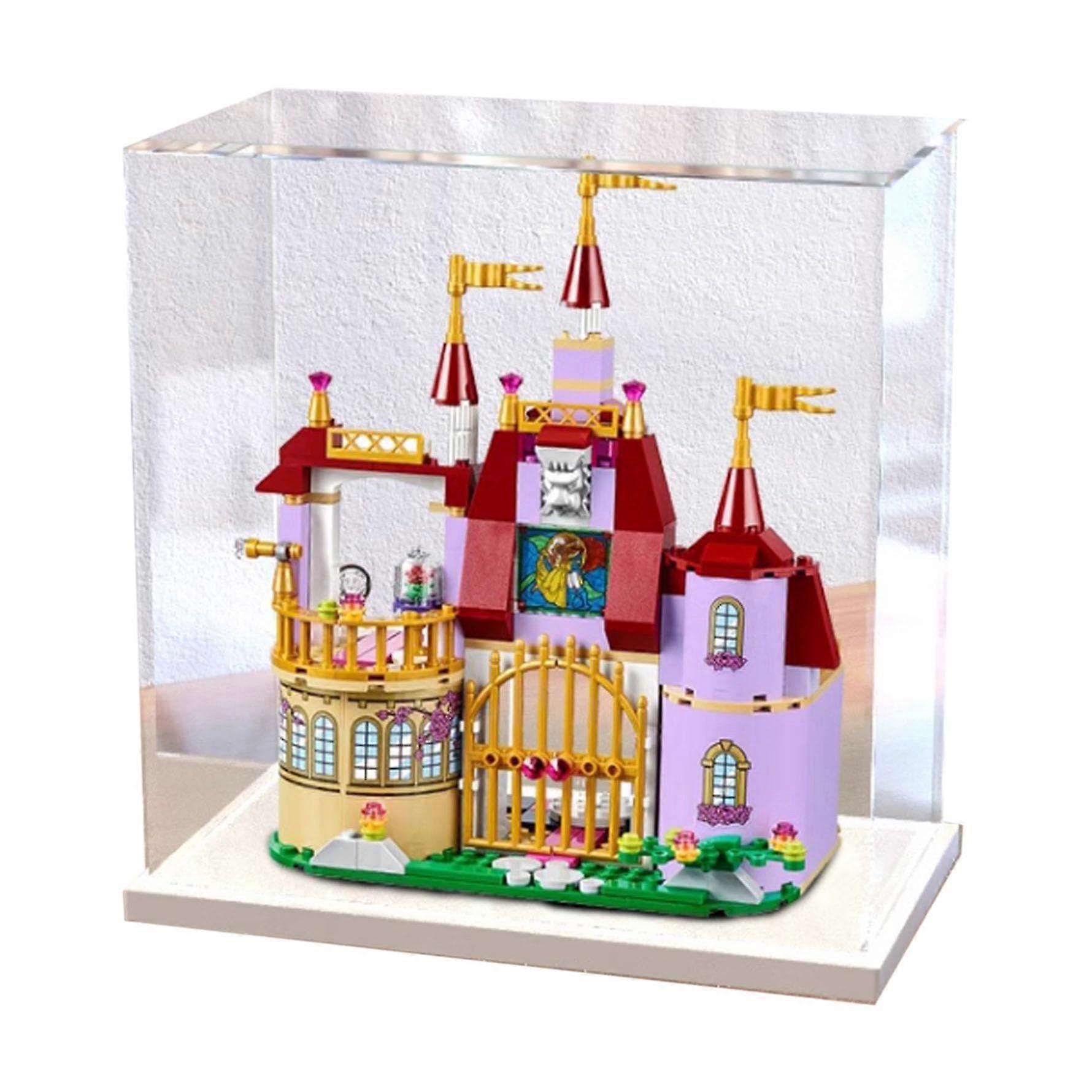 Acrylic Dustproof Waterproof Display Case with White Base for  41067 Enchanted Castle
