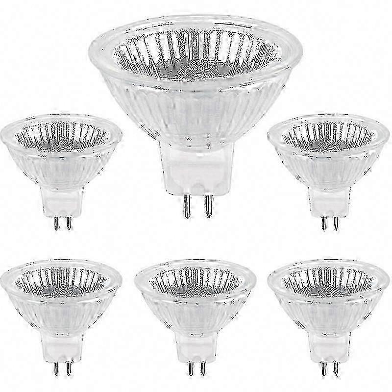 Dimmable GU5.3 12V 50W Halogen Light Bulbs, 6-Pack