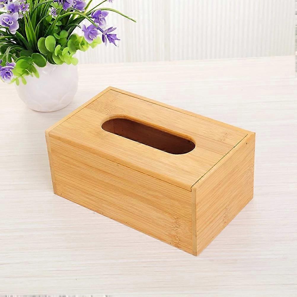Bamboo Tissue Box Cover Rectangular for Paper Tissue Storage 1 Piece