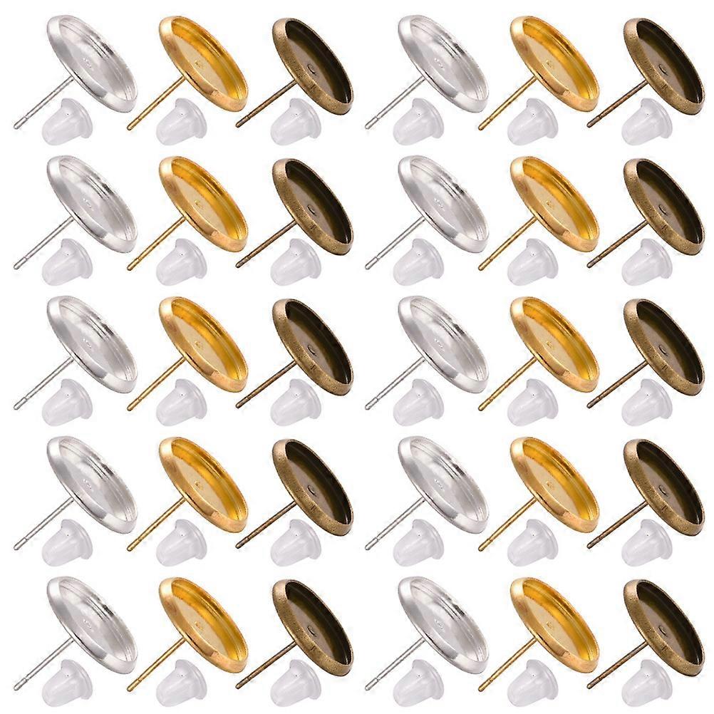 Ear Stud Earring Accessory Posts for Jewelry Decor 30Sets Stud Earring Blanks