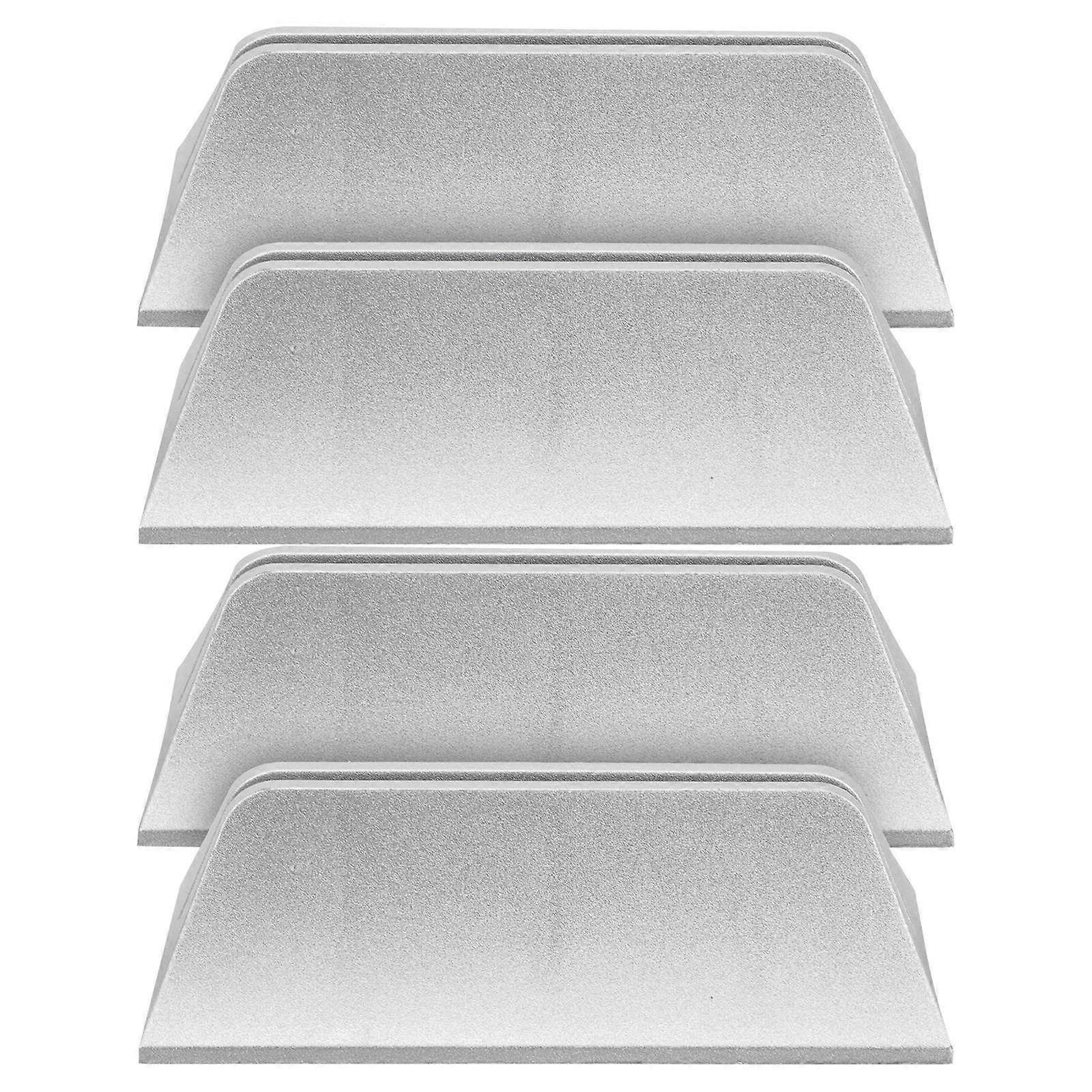 Household Divider Stand Silver Plastic Divider Brackets for Room Use 4Pcs