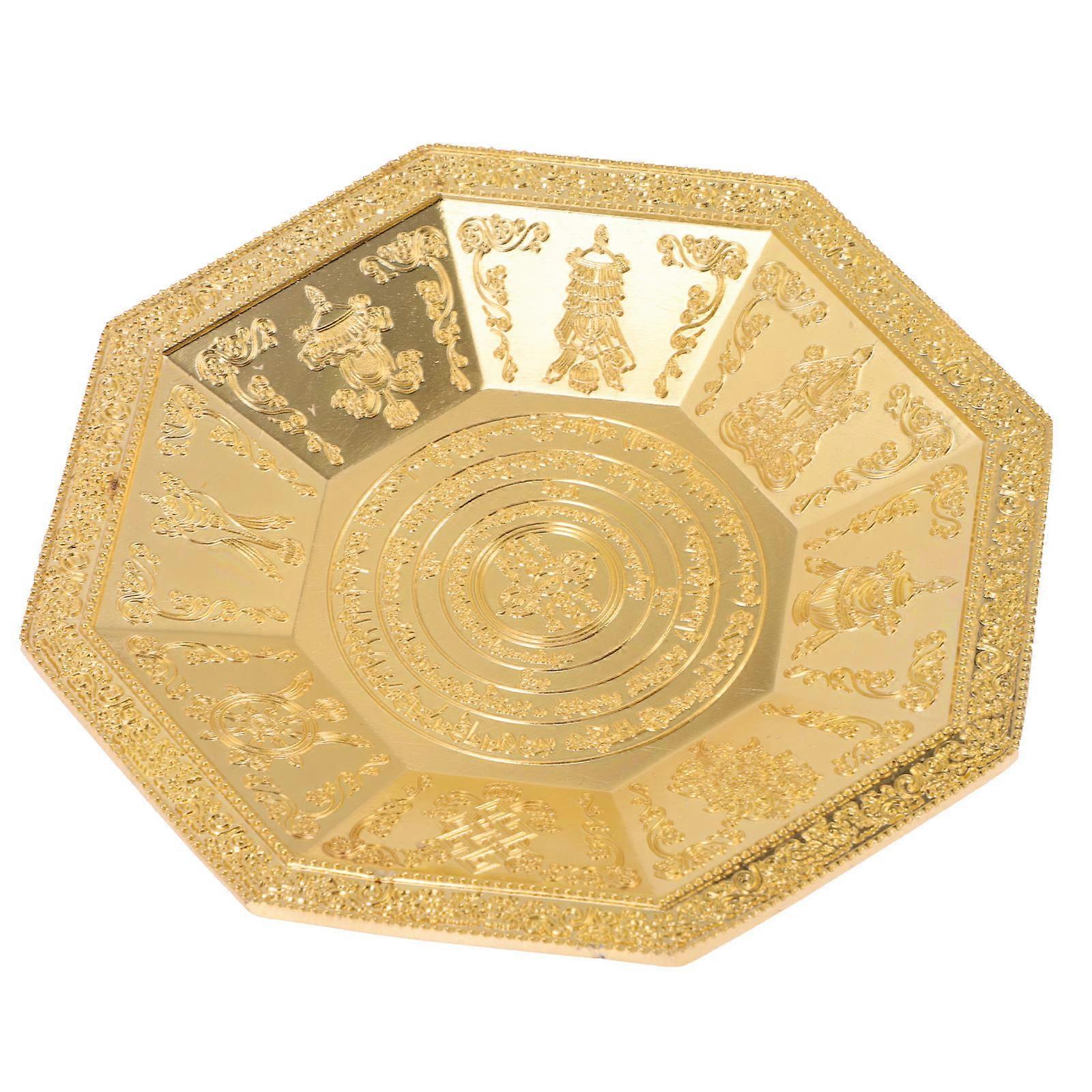 Goldene eiserne Obstschale für buddhistische Tempelfeuer