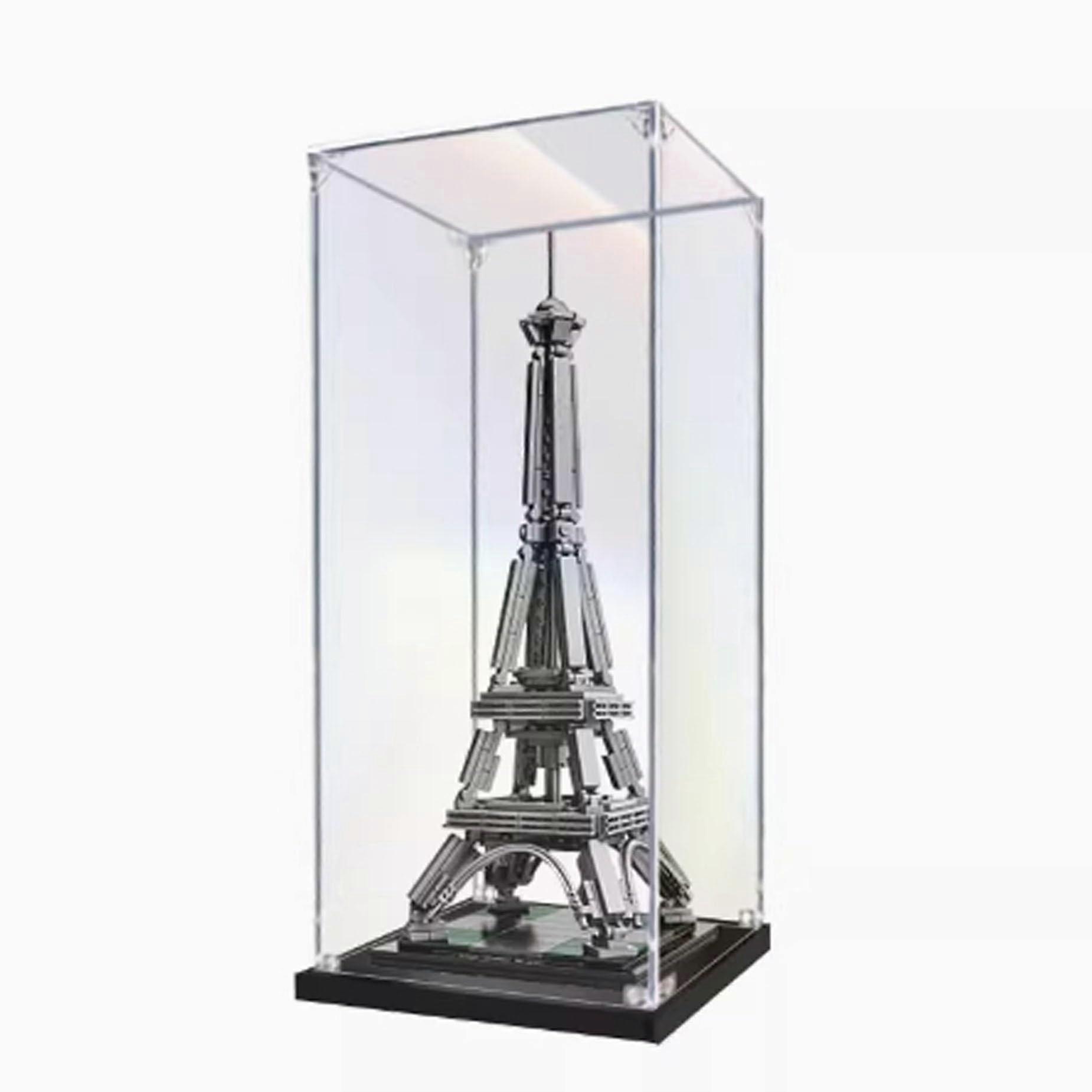 Acrylic Display Case for  21019 Eiffel Tower, Dustproof Clear Box with Crystal Clear Visibility
