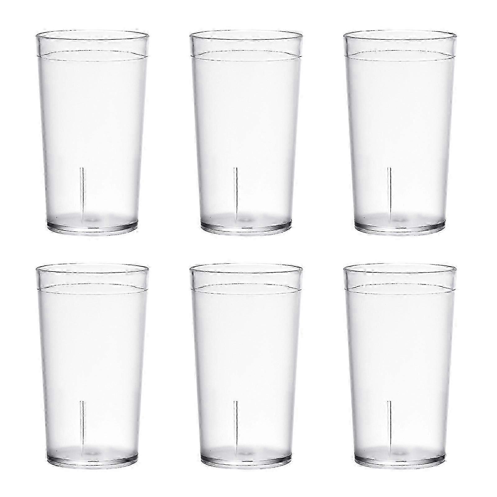 2025 Latest Model 6pcs Shatterproof Juice Glasses Unbreakable Plastic Drinking