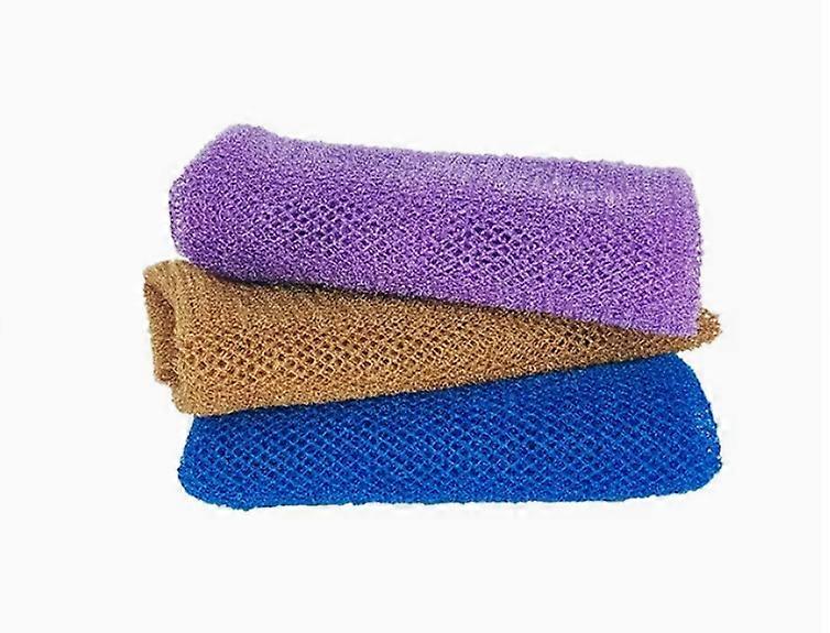 3pcs African Net Bath Sponge Back Scrubber Tool
