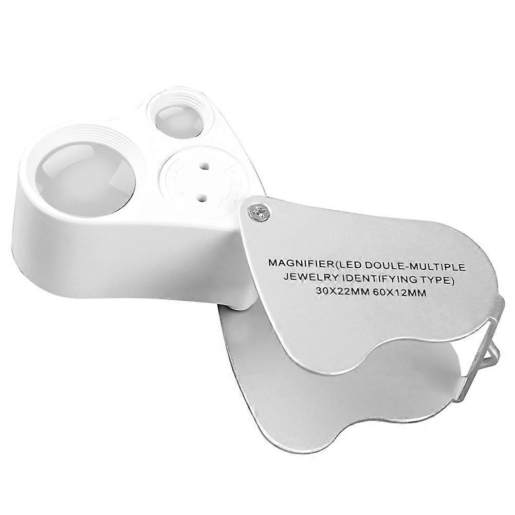 Portable Heart-Shaped Magnifier LED Double-Multiple Microscope 4Pcs