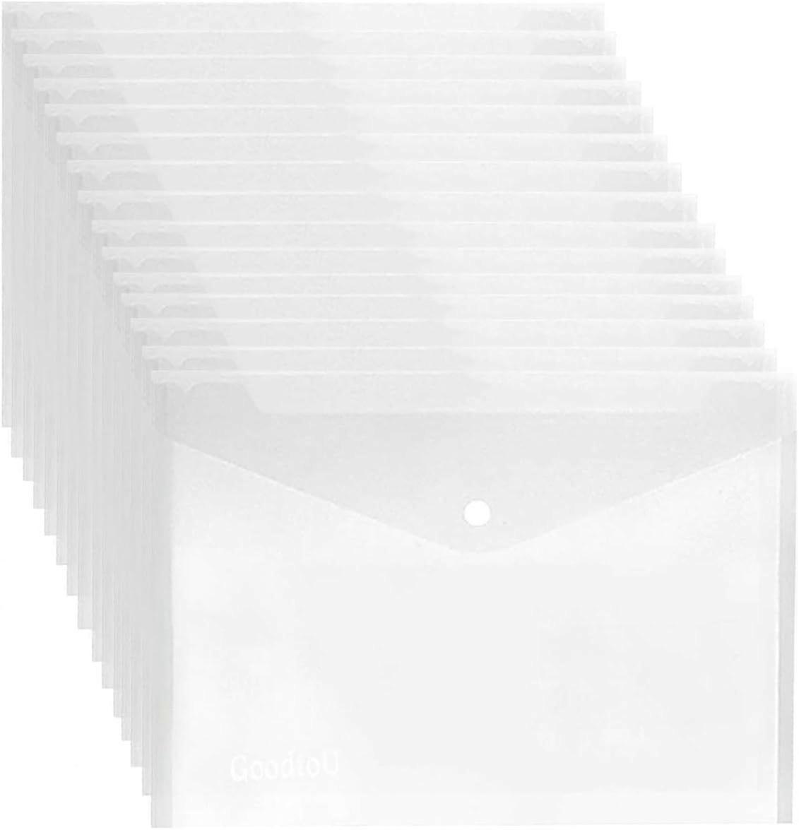 A4 Plastic Wallets Clear Folder Document Wallet Files Folders Plastic Envelope