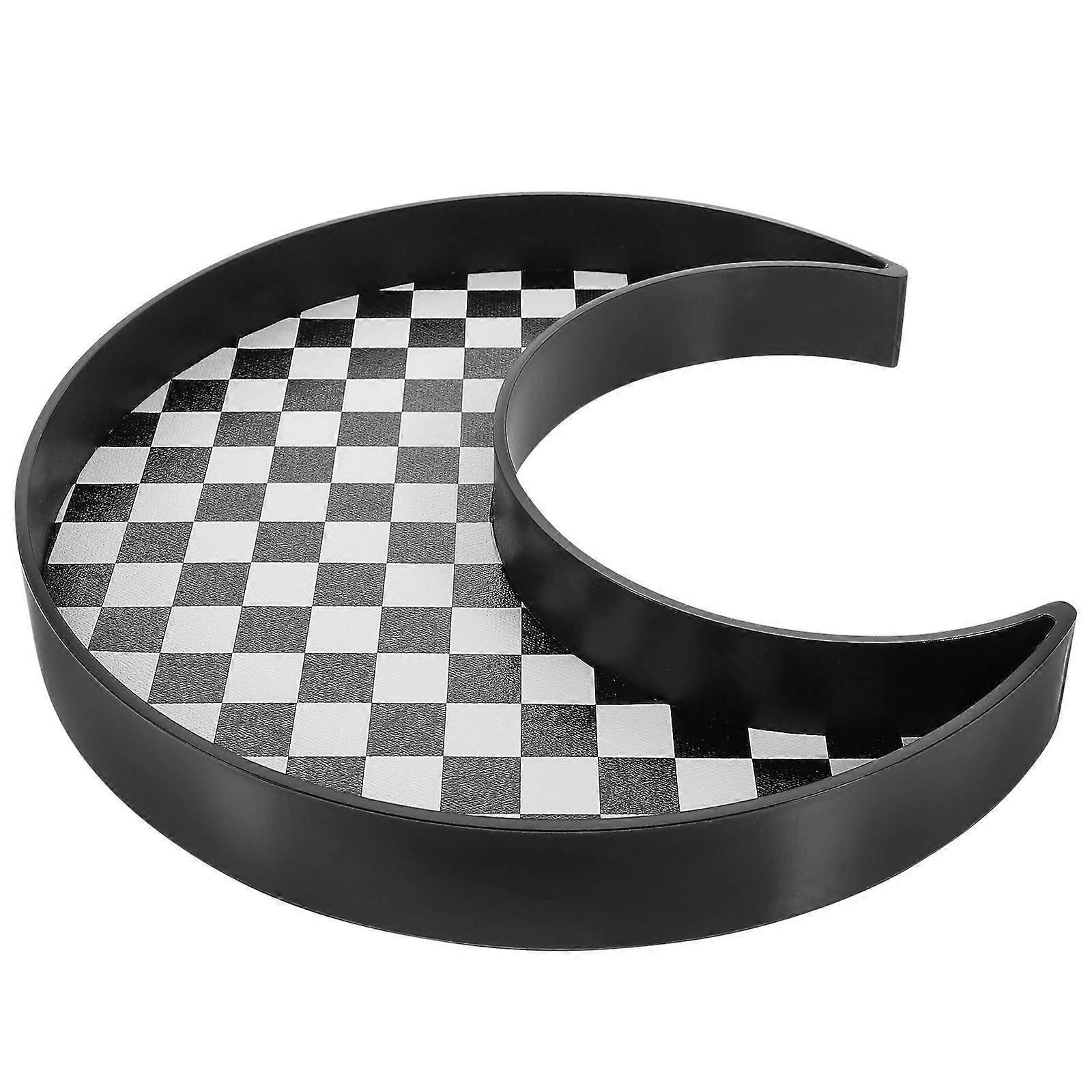 Checkerboard Pattern Storage Tray for Vanity - Multifunctional Storage Plate