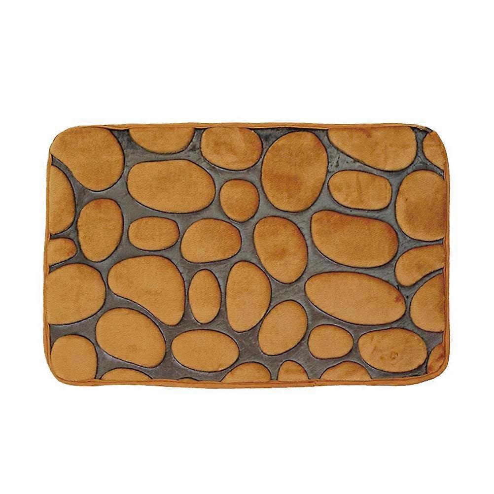 Kitchen Rug 3D Pebble Pattern Designed for Floor Covering 2Pcs