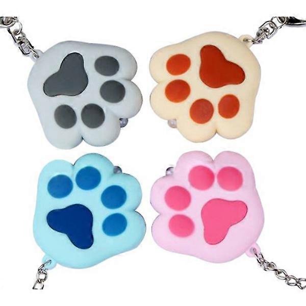 LED Cat Claw Key Chain with Light Sound Function for Hanging Key Pink