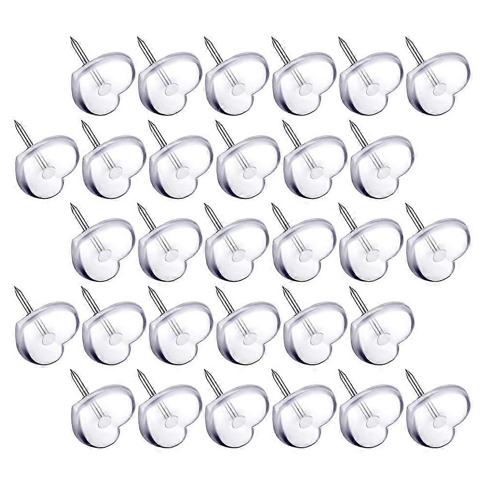 Multi-Function Transparent Push Pin Heart Shape Thumbtacks for Office 200Pcs