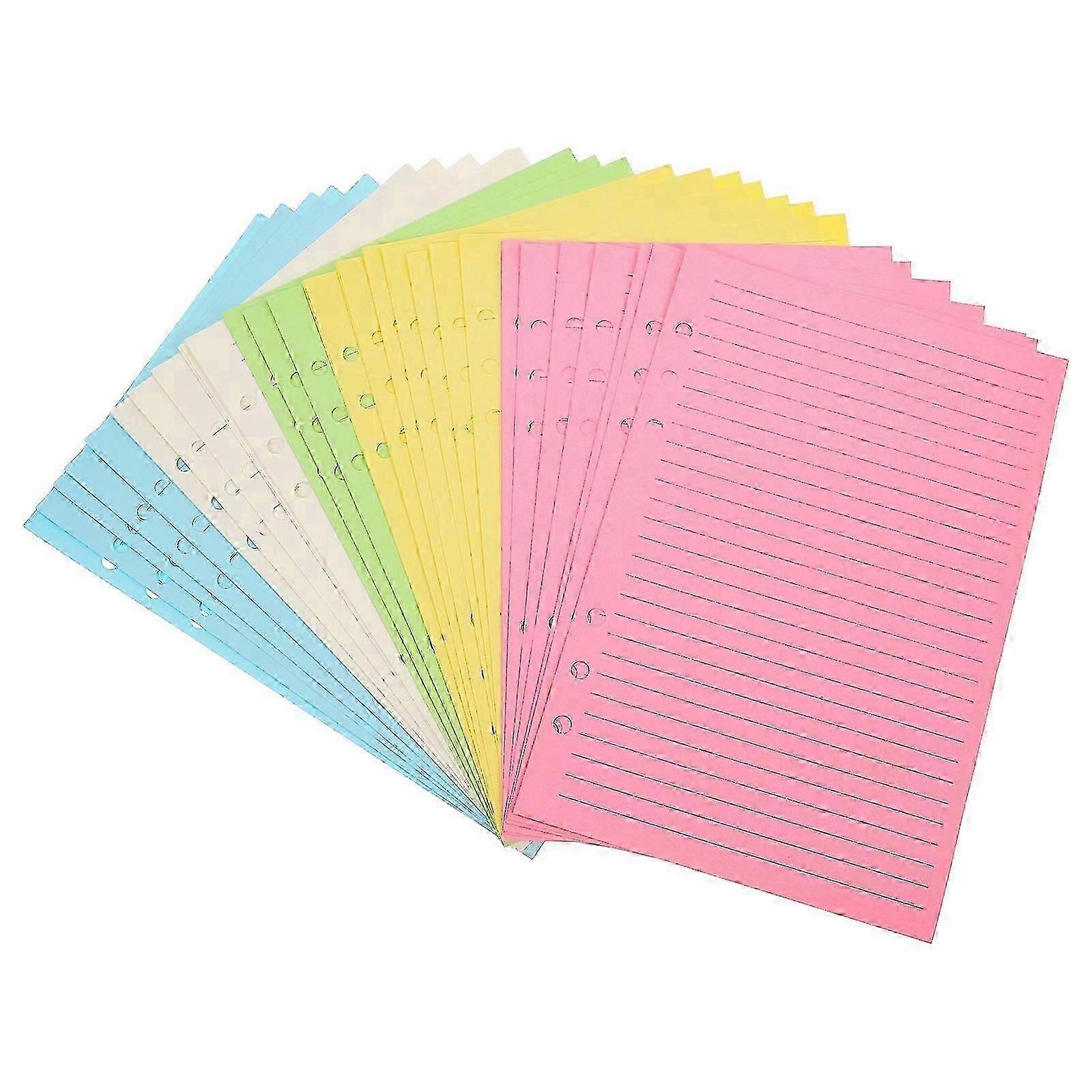 200 Sheets Notebook Refill Paper for Office Binder Use in Assorted Color