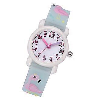 3D Kids Watch Waterproof Flamingo Pattern Cartoon Wrist Watch 1Pcs