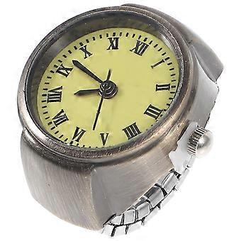 Vintage Finger Ring Watch Roman Numeral Stylish Ring Watch for Women Men