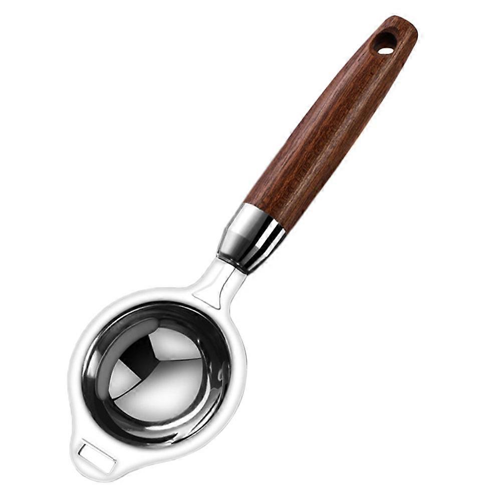 Egg White Separator Protein Separation Tool with Solid Wood Handle 1Pcs