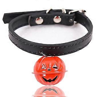 Pumpkin Bell Halloween Ghost Day Dog Collar pet Collar cat General (can be Hung and Pulled Small and Medium)